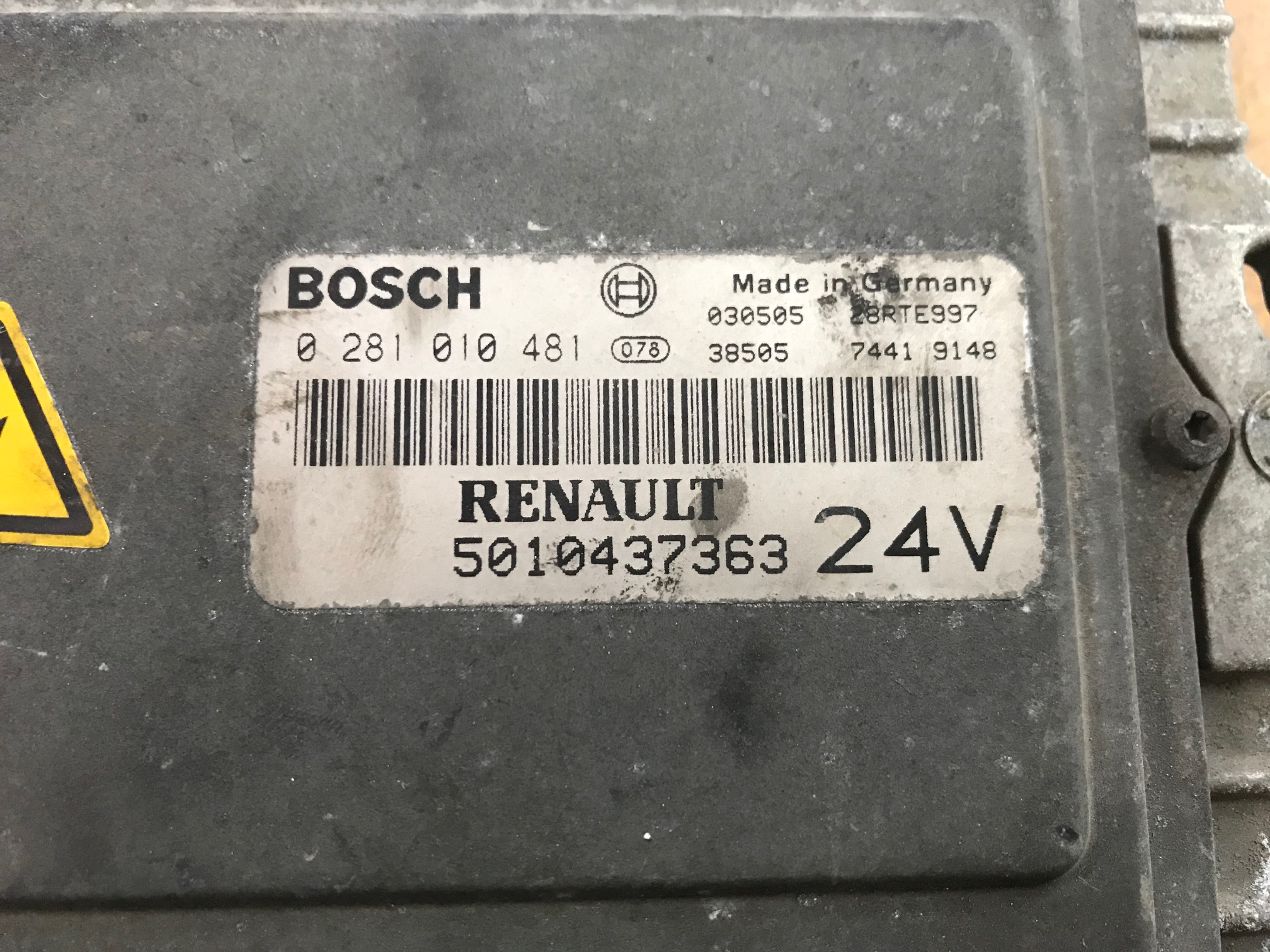 centralina motore edc rif renault 5010437363 rif bosch 0281010481